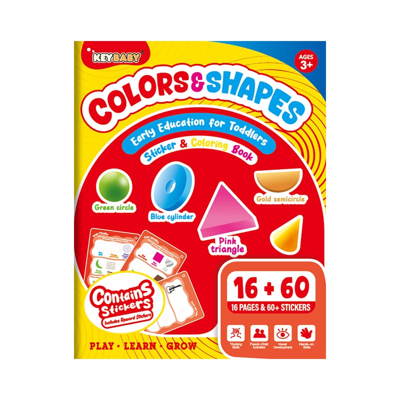 Sticker & Coloring Book – Colors & Shapes — imagem 1