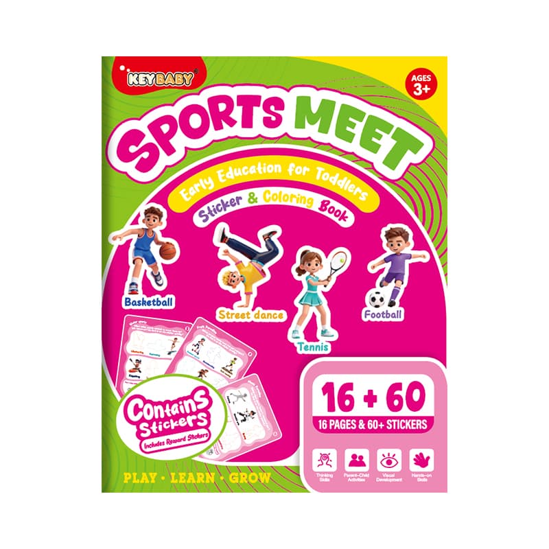 Sticker & Coloring Book – Sports Meet — imagem 1