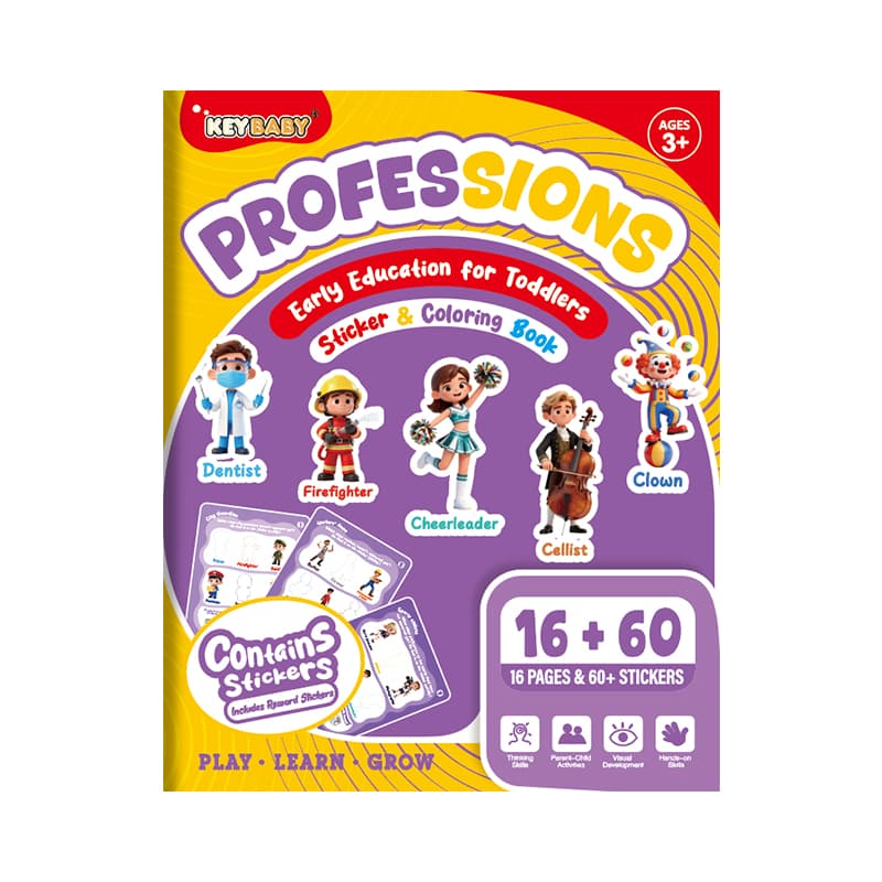 Sticker & Coloring Book – Professions — imagem 1