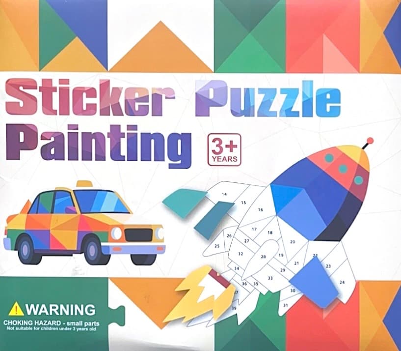 Sticker Puzzle Painting – Meios de Transporte — imagem 1