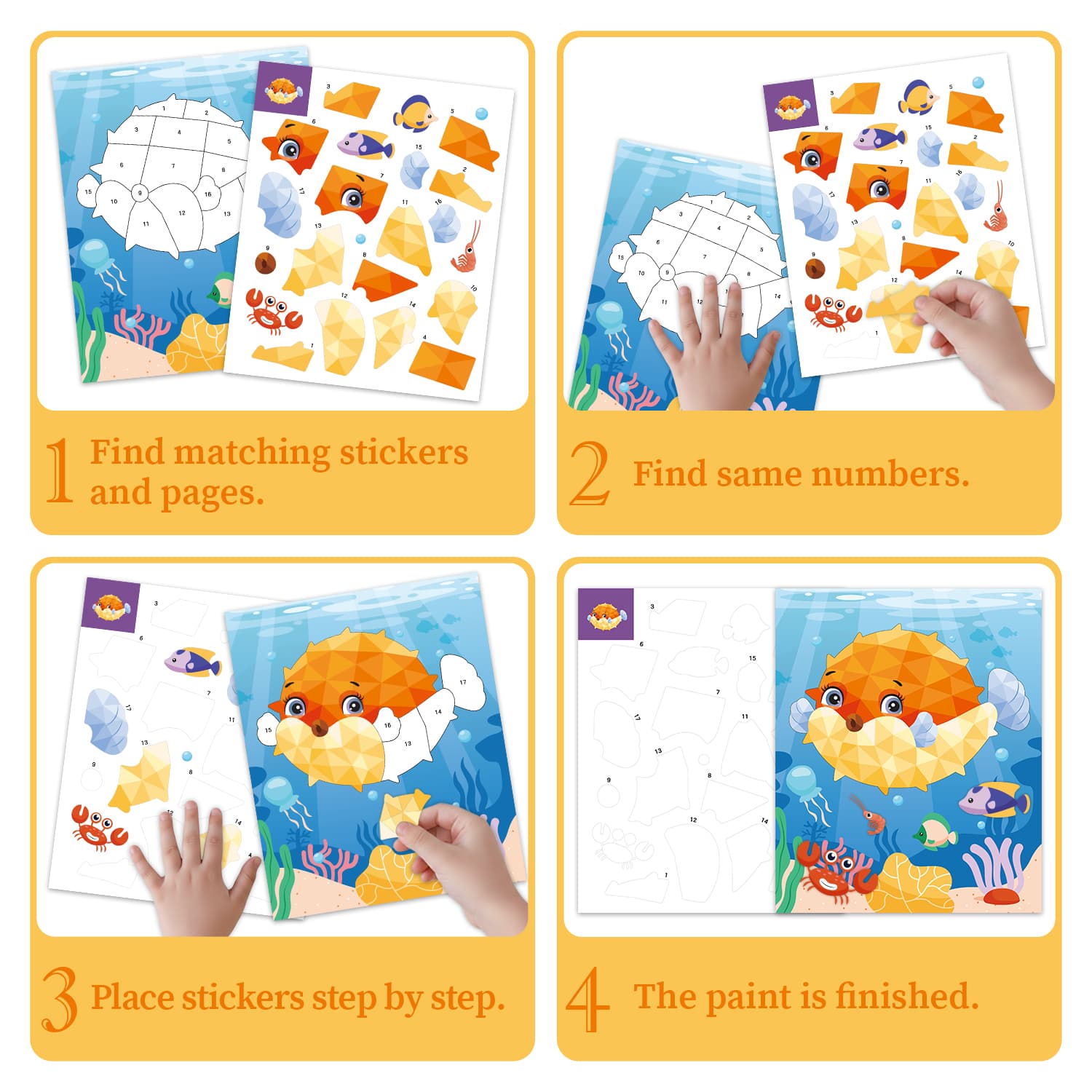 Sticker Puzzle Painting – Tubarão — imagem 1