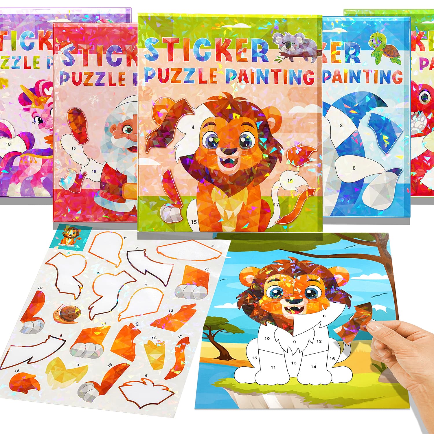 Sticker Puzzle Painting – Leão — imagem 1